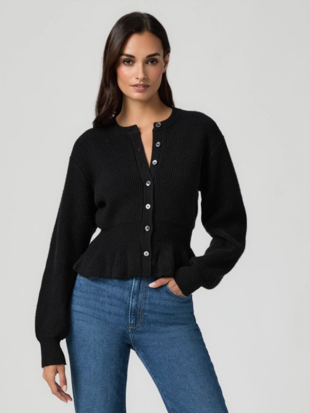 Paige Roslin Cardigan in Black — Size M